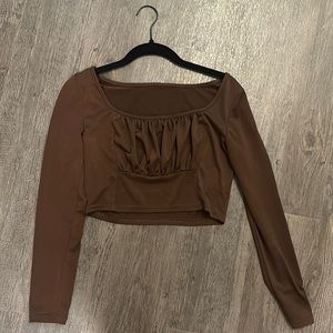 Cute brown long sleeve shirt